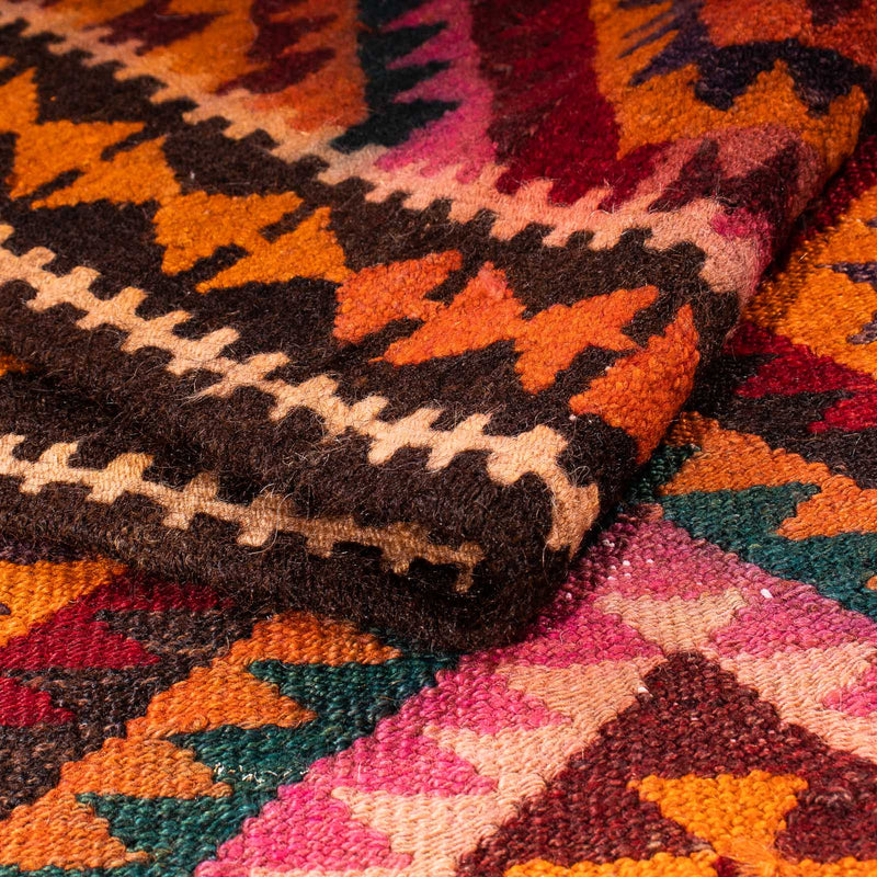 Runner Kelim Rug - Old - 300 x 140 cm - multicolored