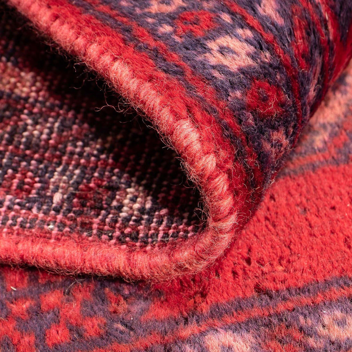 Turkaman Rug - 82 x 61 cm - dark red