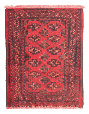 Turkaman Rug - 83 x 62 cm - dark red