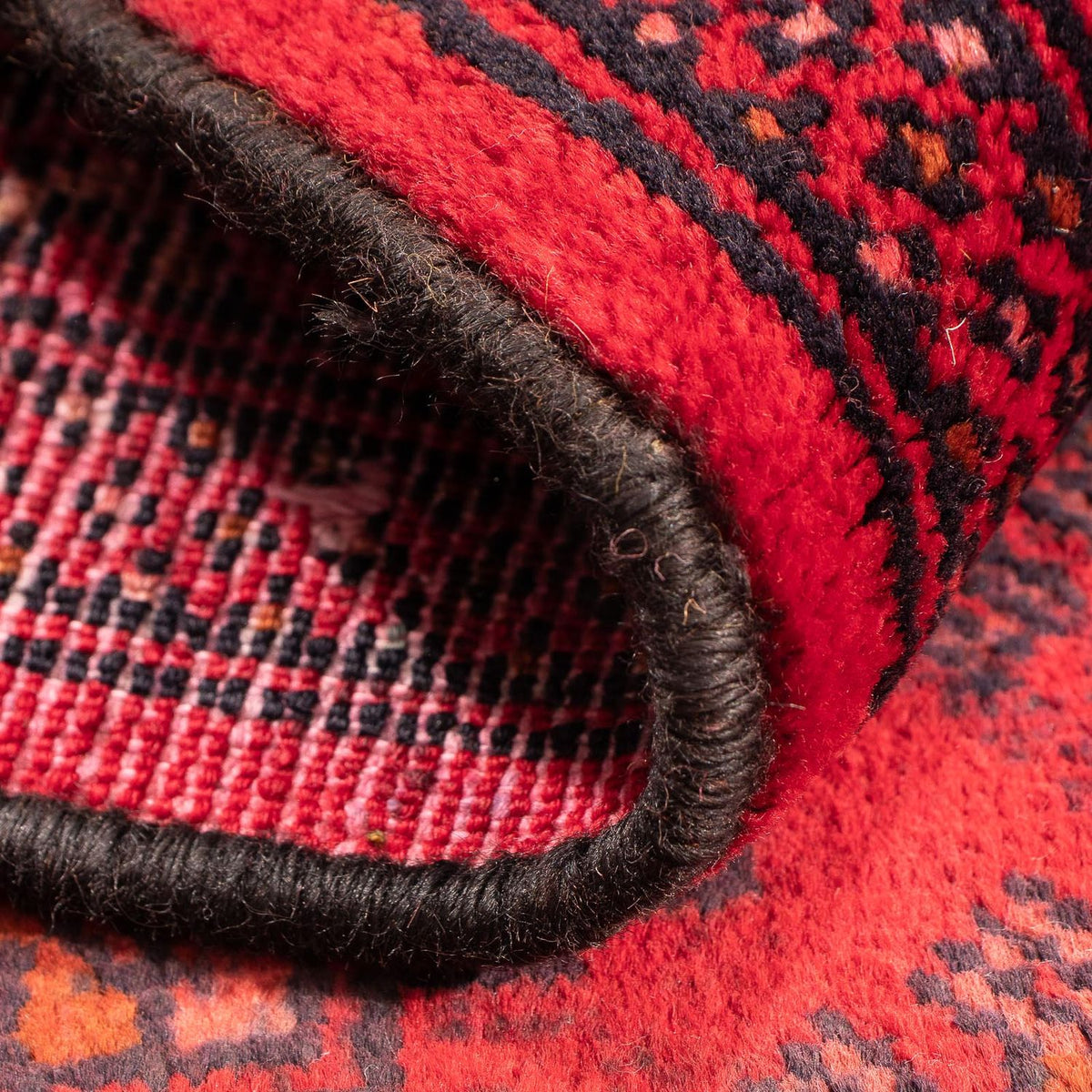 Turkaman Rug - 83 x 62 cm - dark red