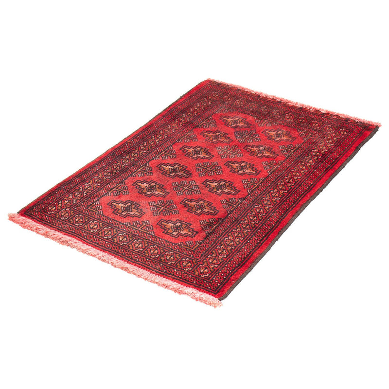 Turkaman Rug - 83 x 62 cm - dark red