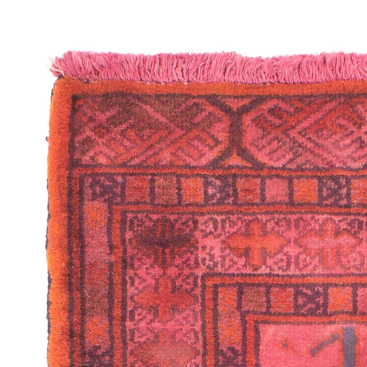 Turkaman Rug - 86 x 63 cm - light red