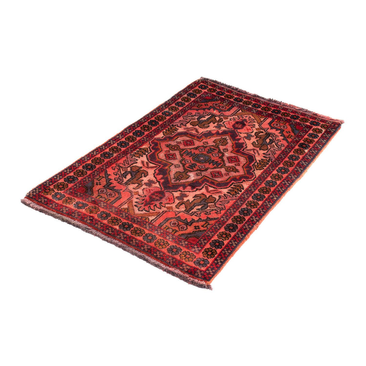 Perser Rug - Nomadic - 100 x 66 cm - light red