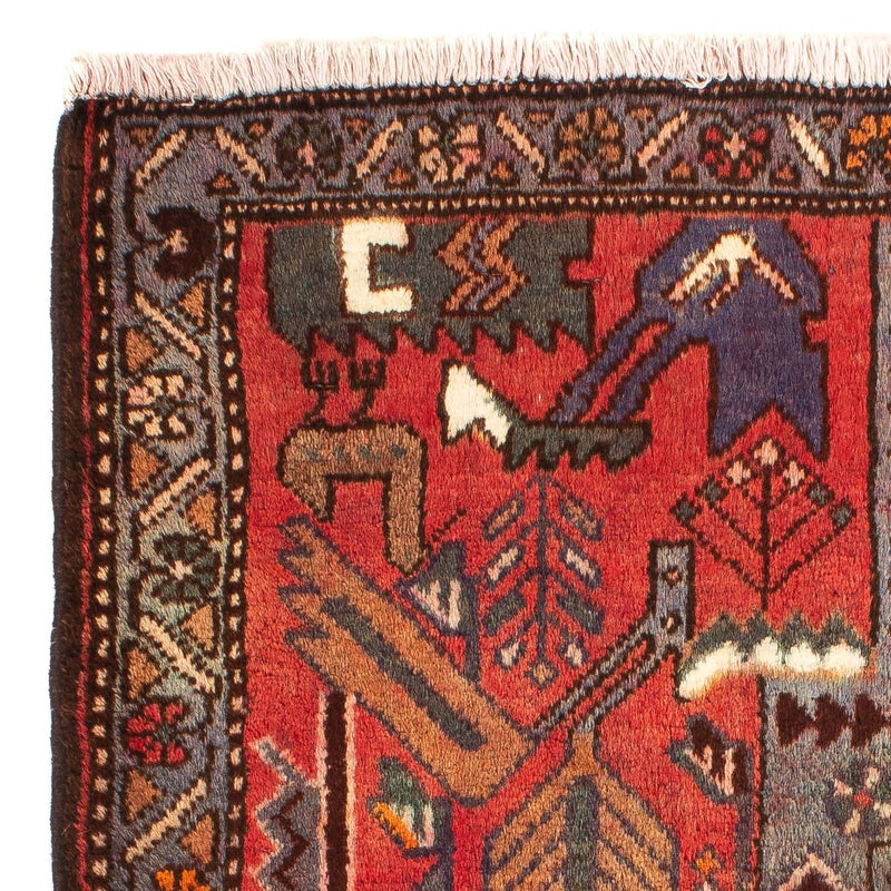 Perser Rug - Nomadic - 99 x 82 cm - dark red