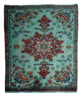 Perser Rug - Classic square  - 105 x 104 cm - light blue