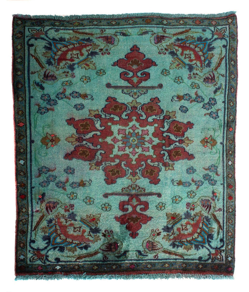 Perser Rug - Classic square  - 105 x 104 cm - light blue