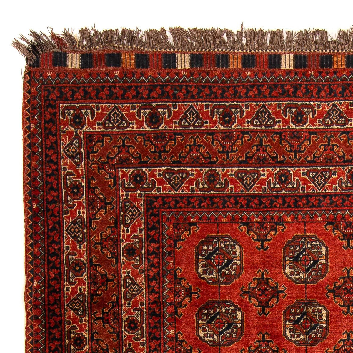 Afghan Rug - Bukhara - 199 x 124 cm - dark red