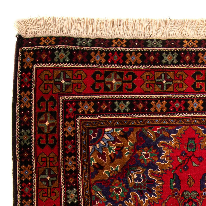 Runner Afghan Rug - 205 x 114 cm - dark red