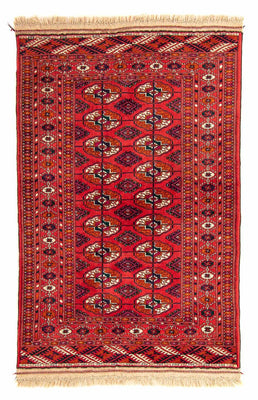 Turkaman Rug - 123 x 83 cm - dark red