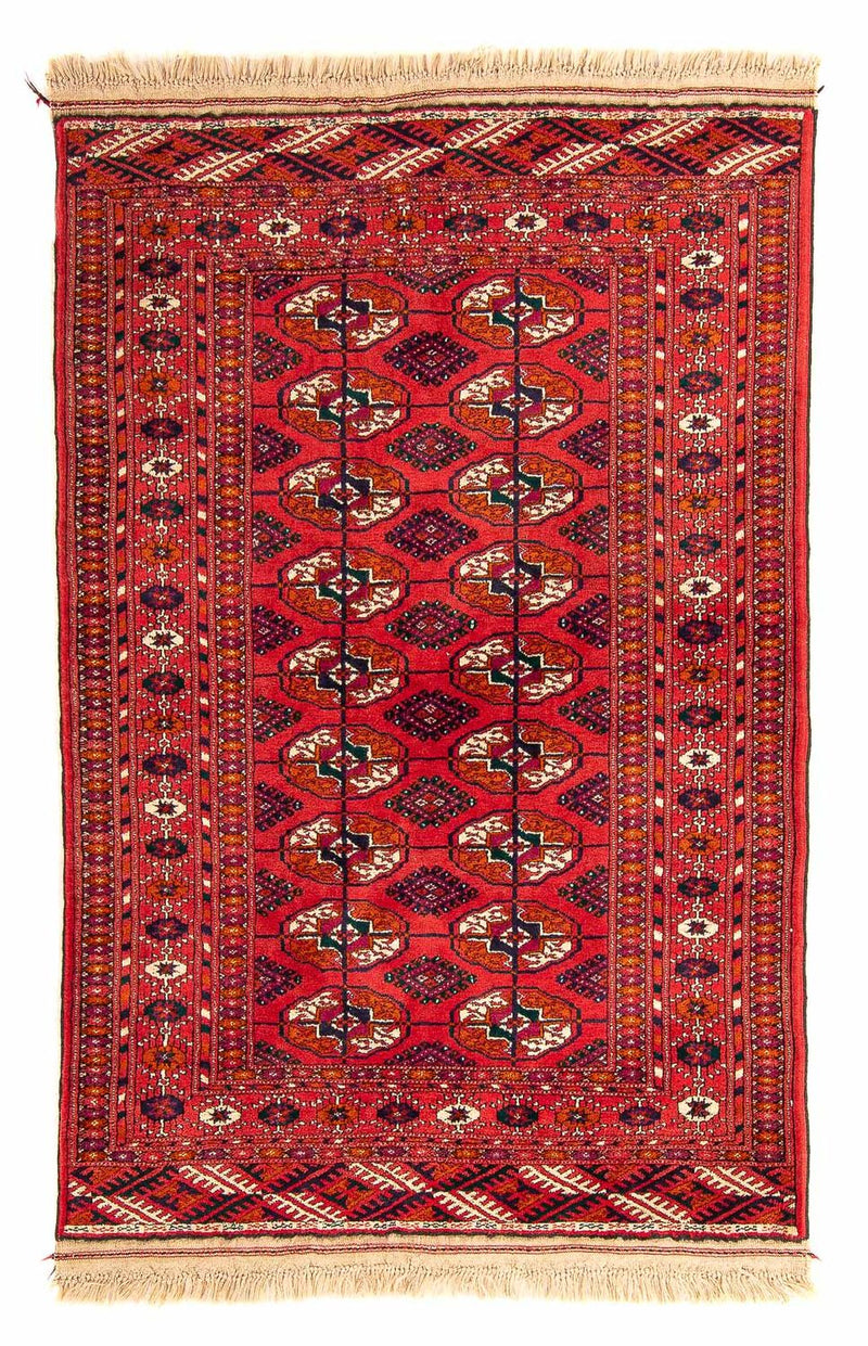 Turkaman Rug - 123 x 83 cm - dark red