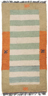 Nepal Rug 70x140cm - Wool Rug - Rectangle / Multicolored / 70 x 140 cm Rectangle