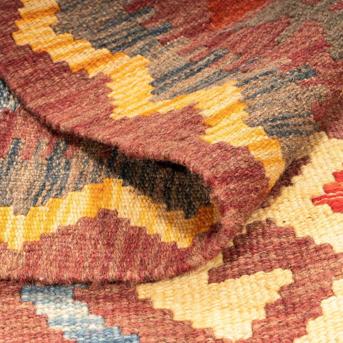 Kelim Rug - Splash - 125 x 86 cm - brown