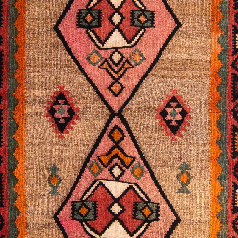 Runner Kelim Rug - Old - 390 x 148 cm - multicolored