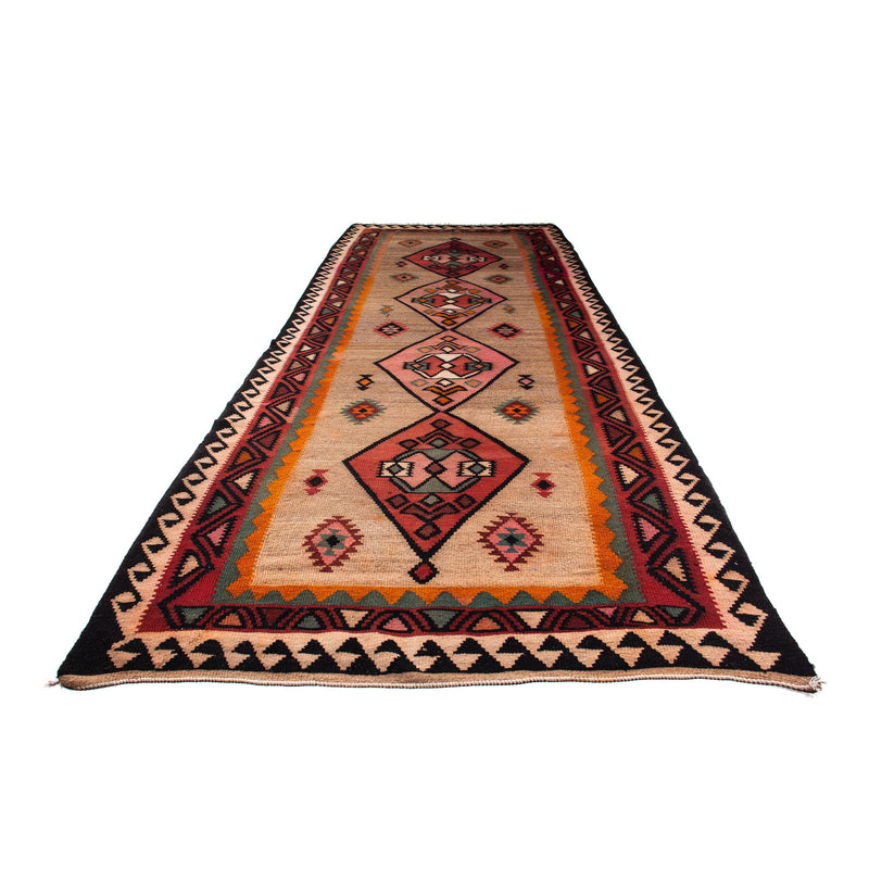 Runner Kelim Rug - Old - 390 x 148 cm - multicolored