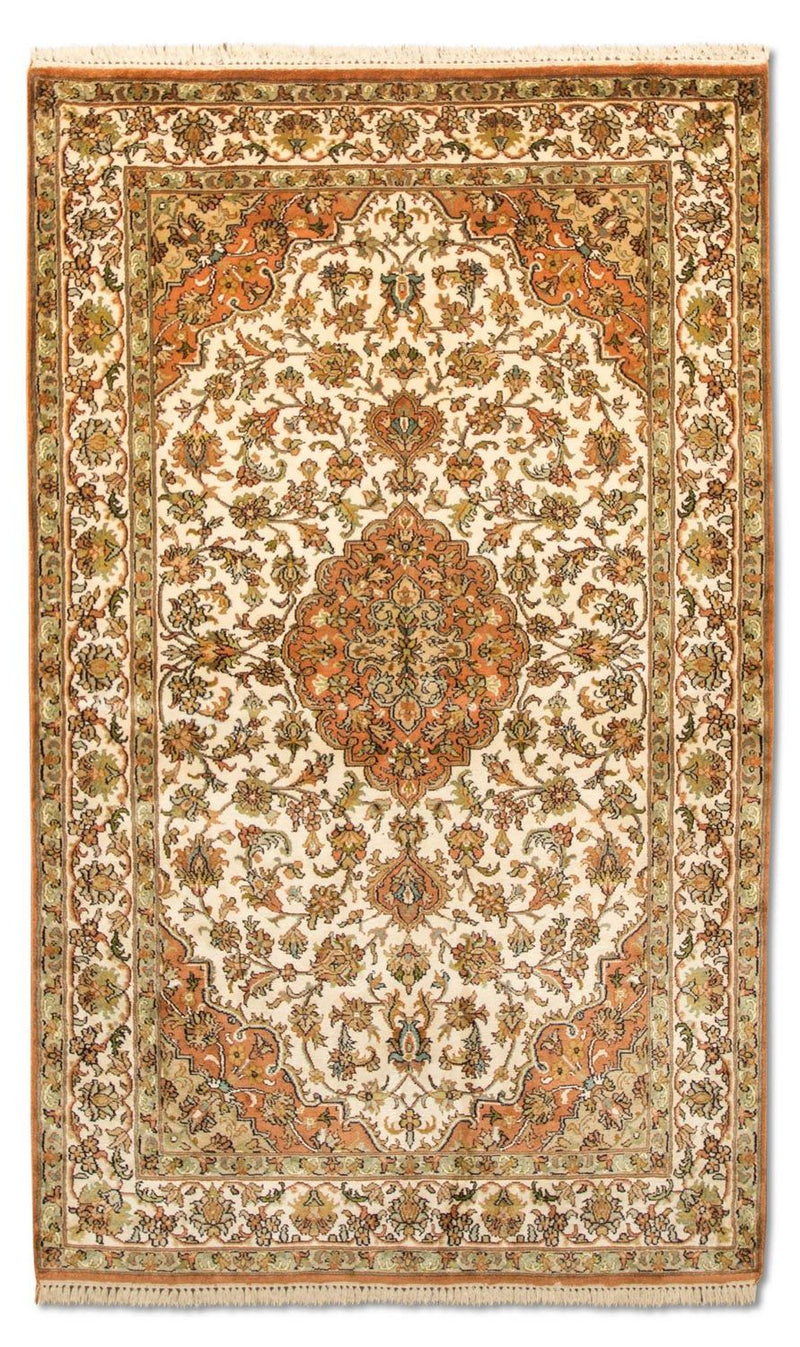 Silk Rug - Kashmir Silk - 160 x 95 cm - beige
