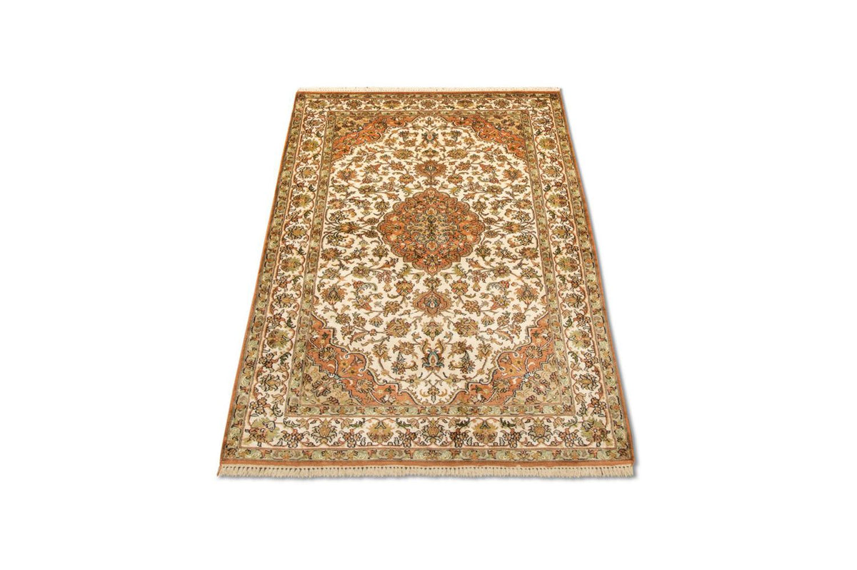 Silk Rug - Kashmir Silk - 160 x 95 cm - beige