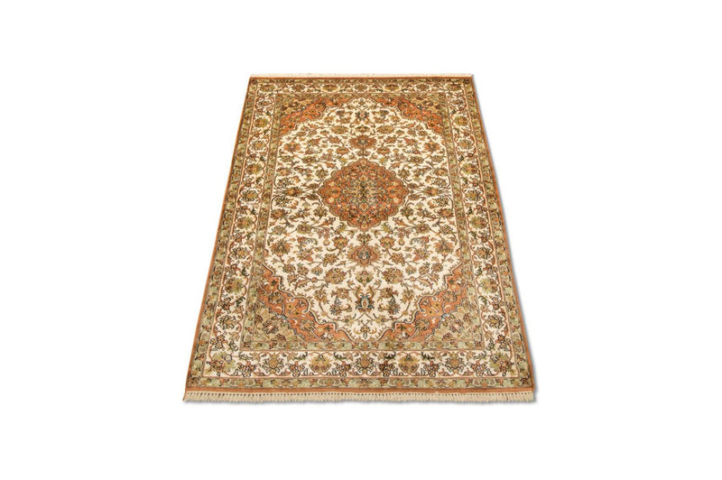 Silk Rug - Kashmir Silk - 160 x 95 cm - beige