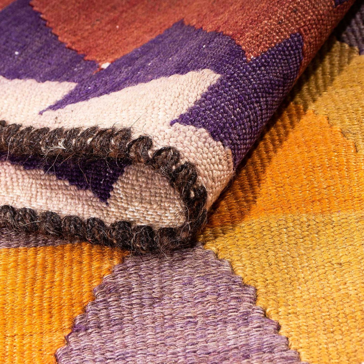 Runner Kelim Rug - Old - 310 x 150 cm - multicolored