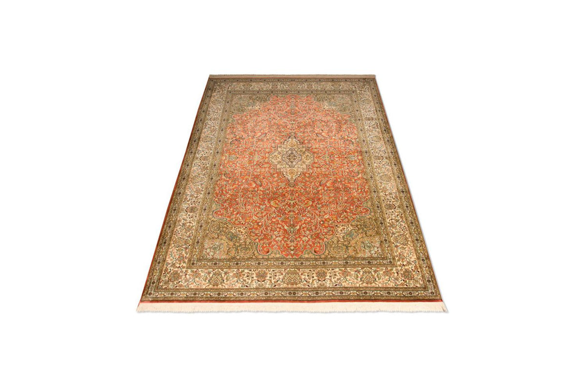 Silk Rug - Kashmir Silk - 244 x 168 cm - orange