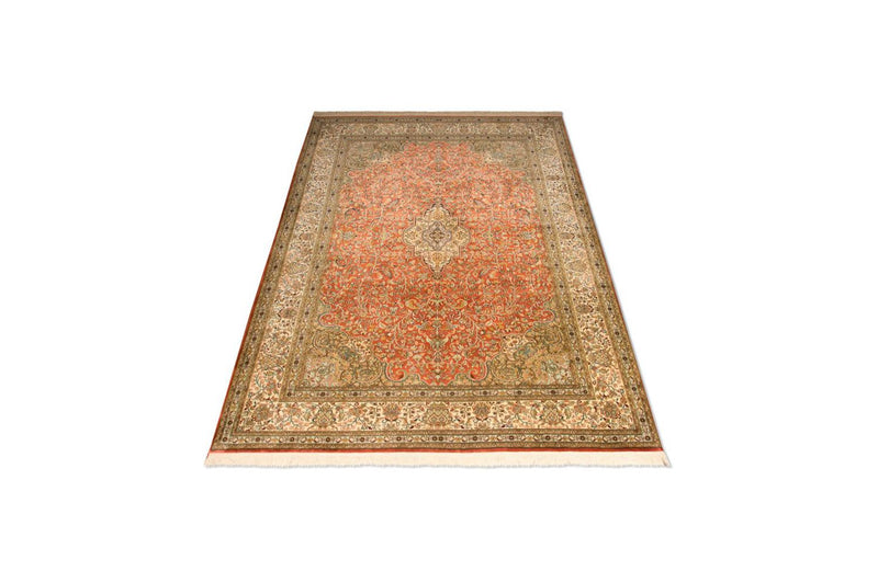 Silk Rug - Kashmir Silk - 244 x 168 cm - orange