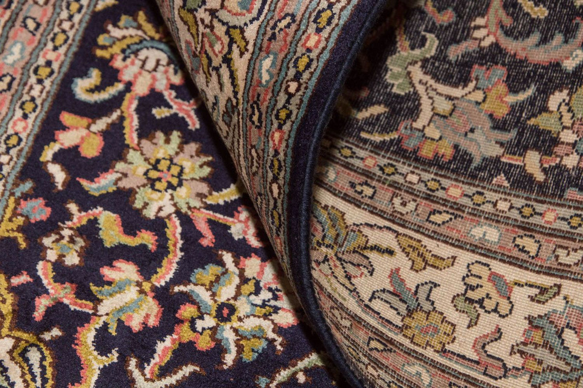 Silk Rug - Kashmir Silk - 150 x 93 cm - dark blue