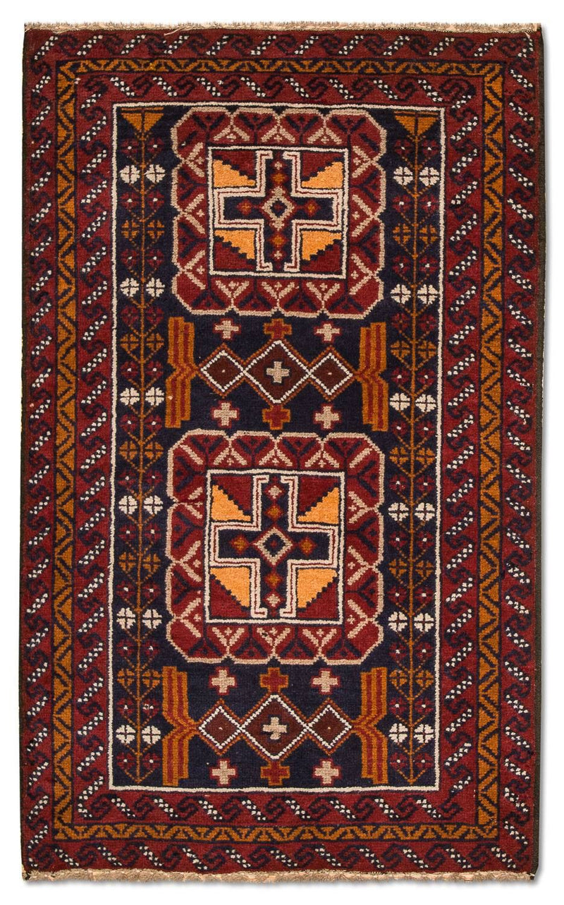 Belutsch Rug - 126 x 77 cm - multicolored