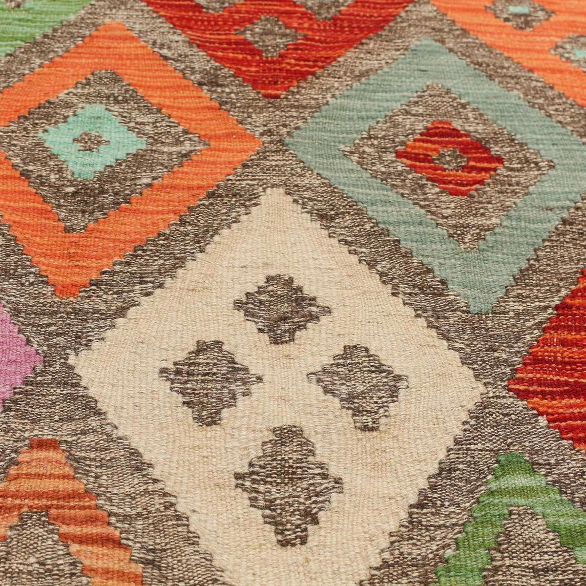 Kelim Rug - Splash - 194 x 151 cm - multicolored