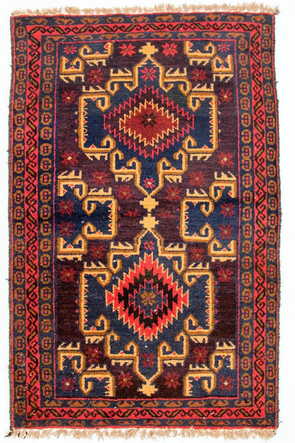 Belutsch Rug - 129 x 77 cm - multicolored