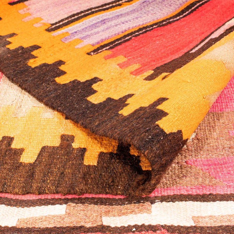 Runner Kelim Rug - Old - 340 x 150 cm - multicolored