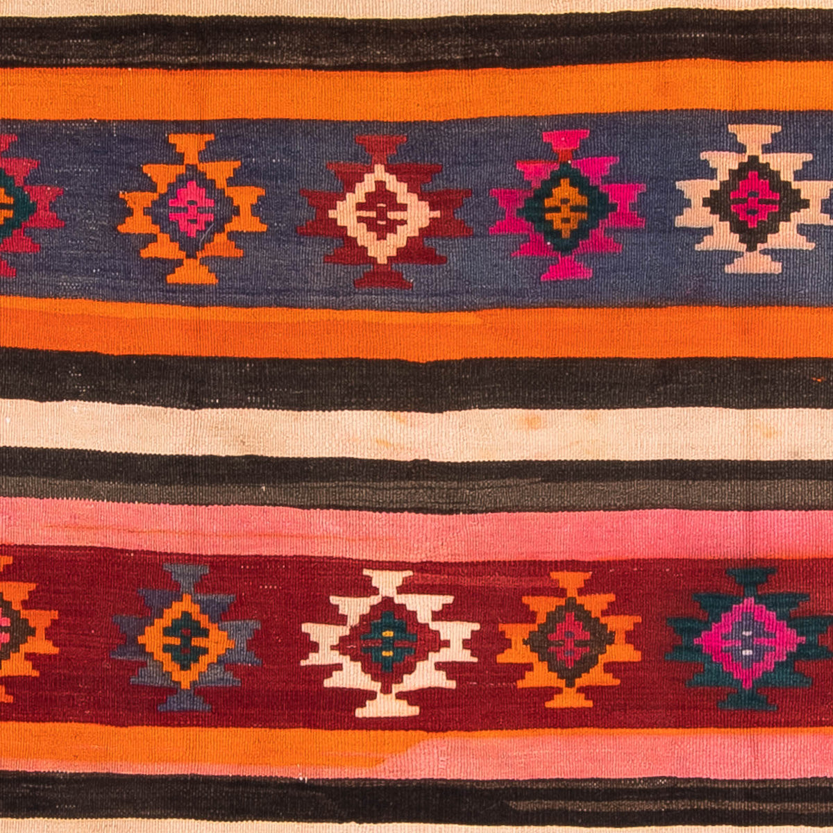 Runner Kelim Rug - Old - 330 x 145 cm - multicolored