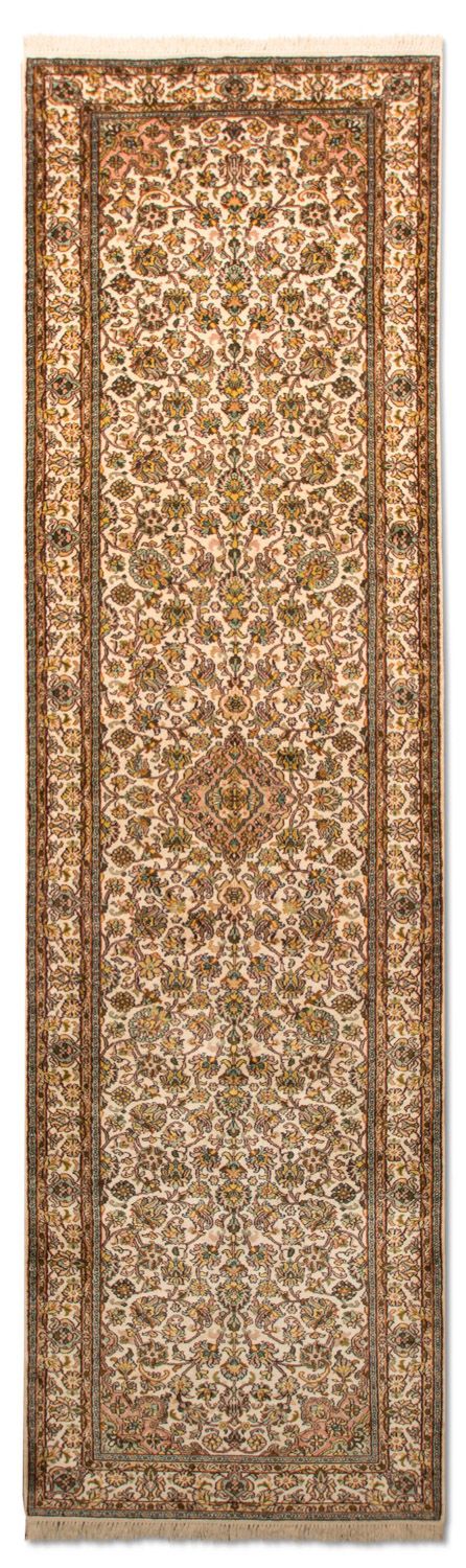 Runner Silk Rug - Kashmir Silk - 301 x 79 cm - multicolored