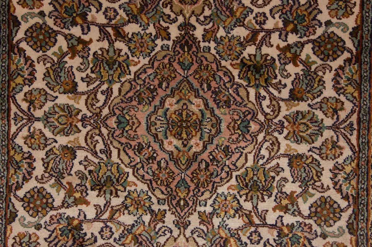 Runner Silk Rug - Kashmir Silk - 301 x 79 cm - multicolored