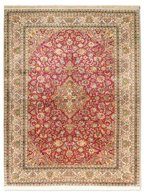Silk Rug - Kashmir Silk - 218 x 157 cm - red