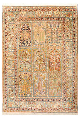 Silk Rug - Kashmir Silk - 184 x 124 cm - multicolored