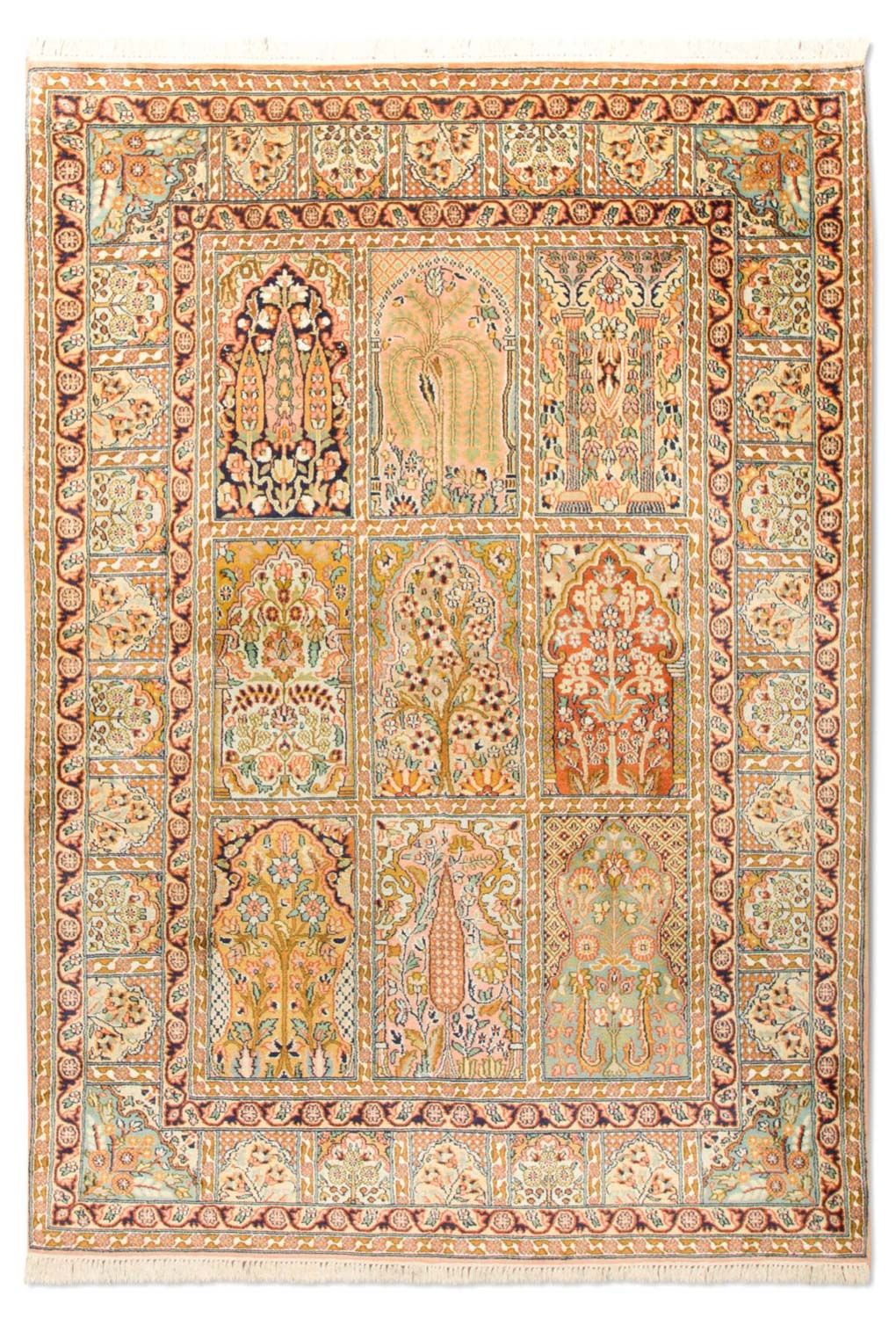 Silk Rug - Kashmir Silk - 184 x 124 cm - multicolored
