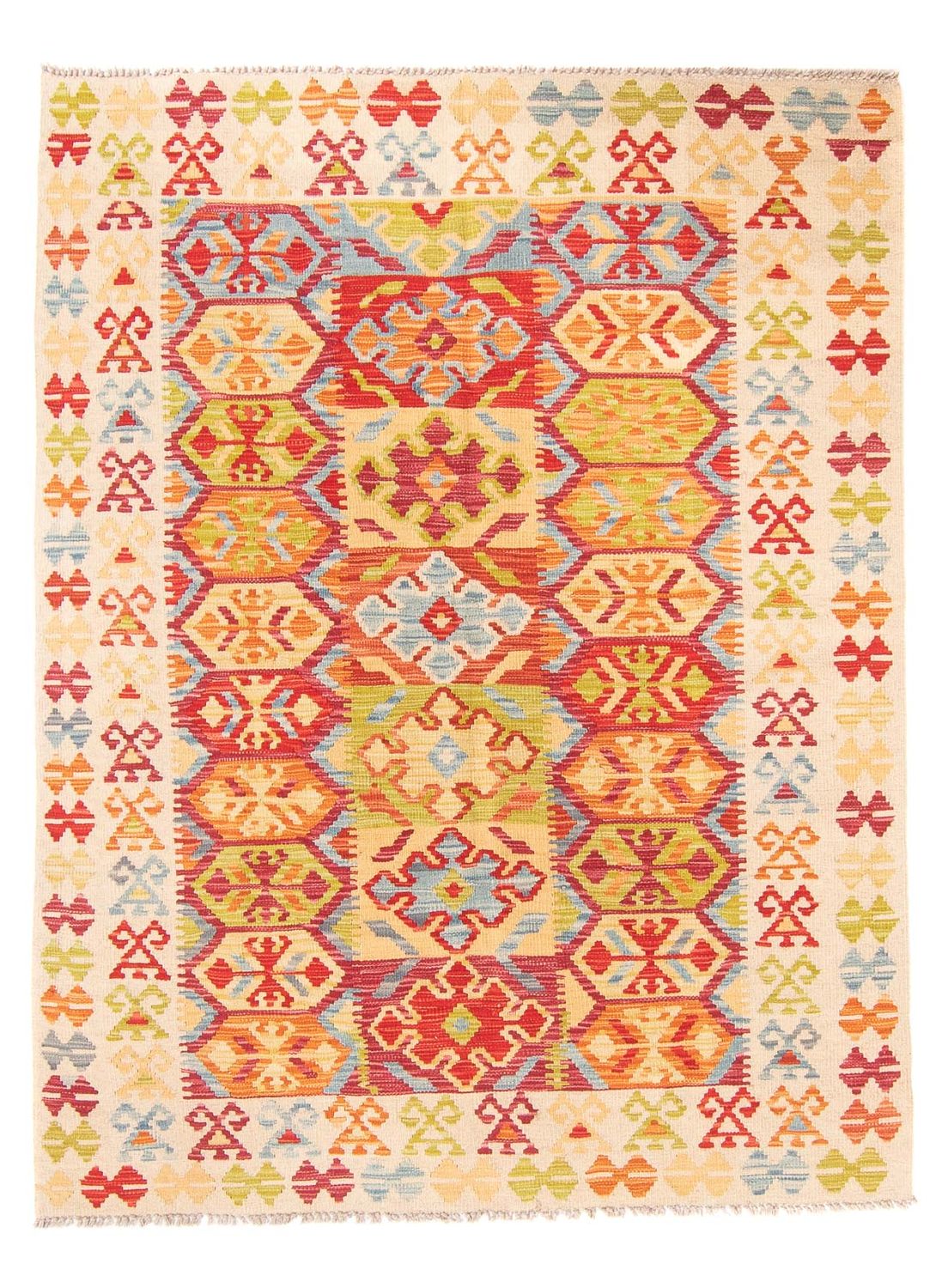 Kelim Rug - Splash - 199 x 156 cm - multicolored