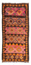 Runner Kelim Rug - Old - 260 x 120 cm - multicolored