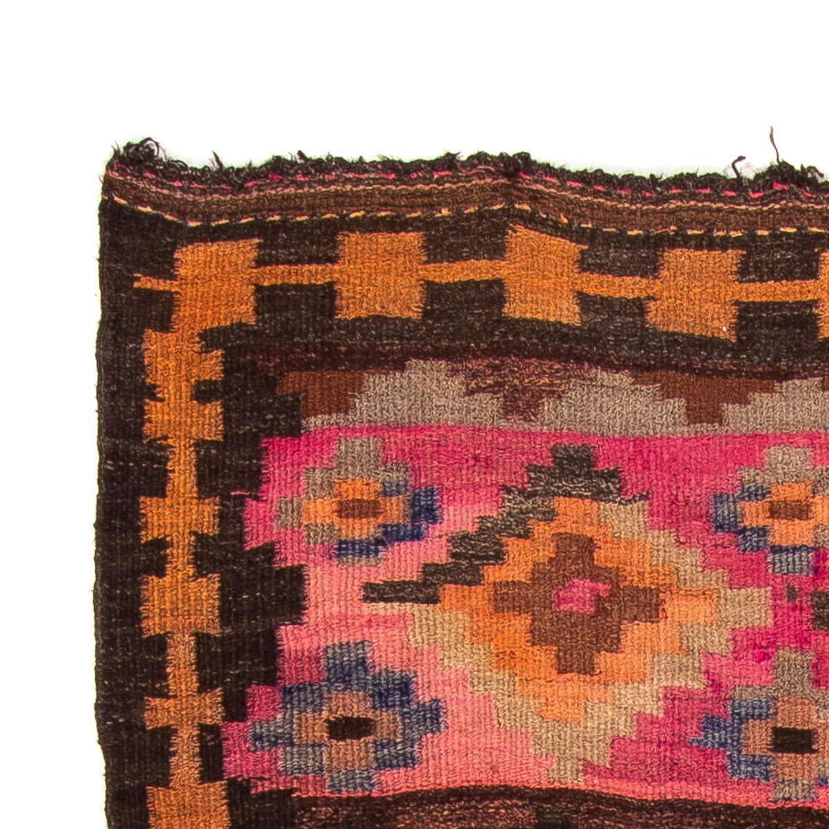 Runner Kelim Rug - Old - 260 x 120 cm - multicolored