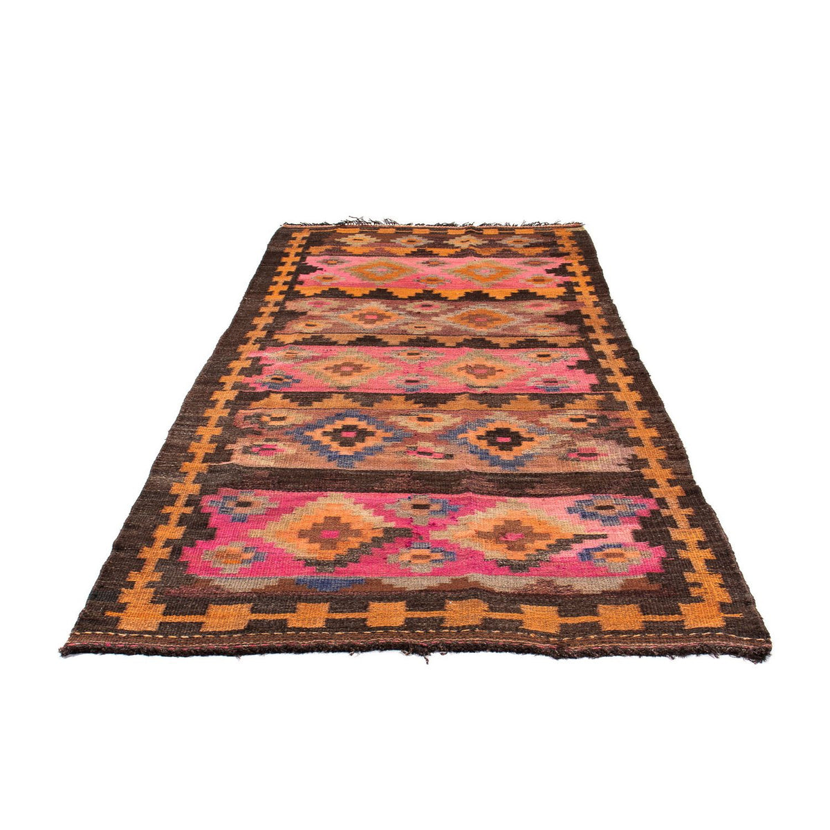Runner Kelim Rug - Old - 260 x 120 cm - multicolored