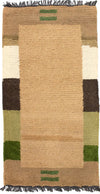Nepal Rug 70x140cm - Wool Rug - Rectangle / Brown / 70 x 140 cm Rectangle