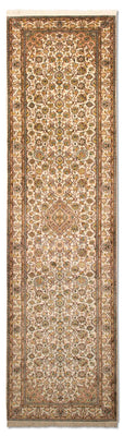 Runner Silk Rug - Kashmir Silk - 300 x 79 cm - beige