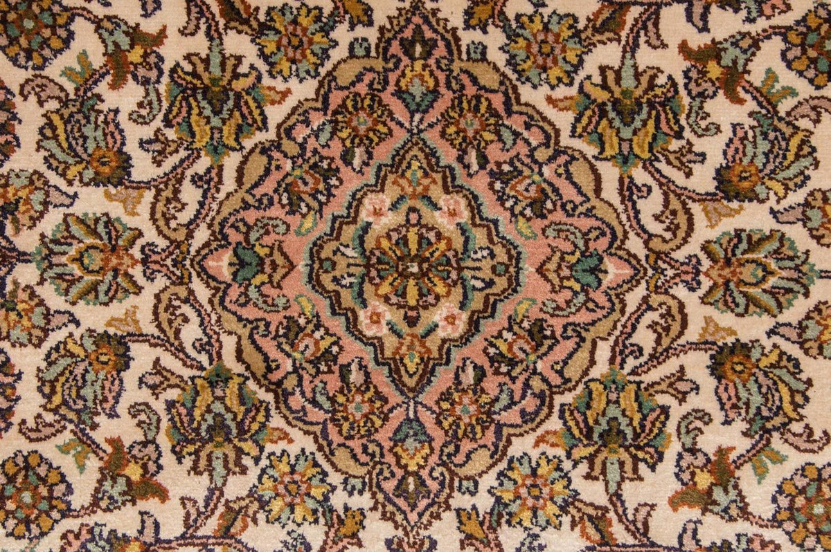 Runner Silk Rug - Kashmir Silk - 300 x 79 cm - beige