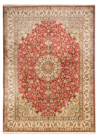 Silk Rug - Kashmir Silk - 218 x 156 cm - red