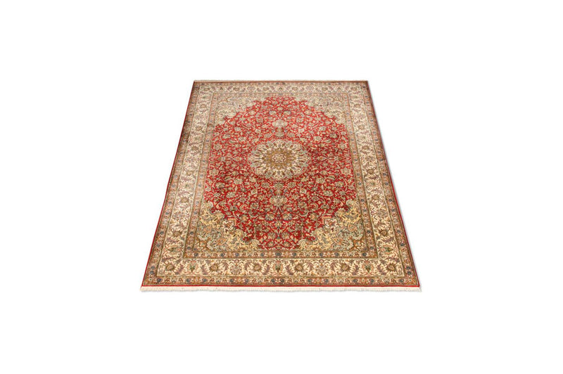 Silk Rug - Kashmir Silk - 218 x 156 cm - red