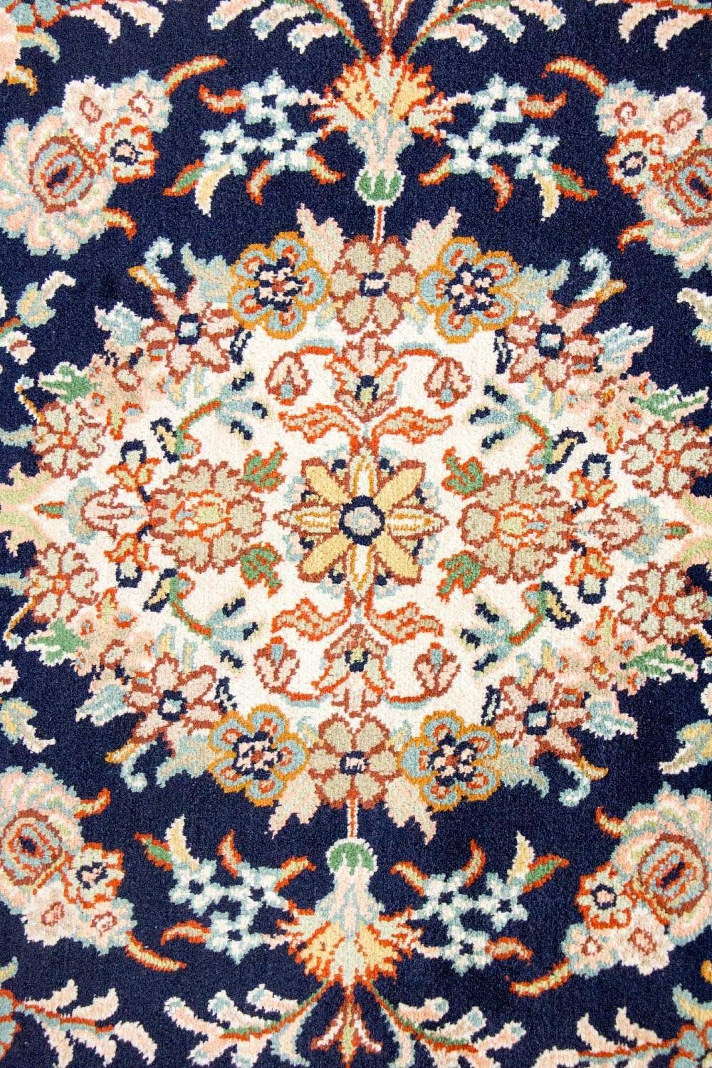 Silk Rug - Kashmir Silk - 98 x 63 cm - blue