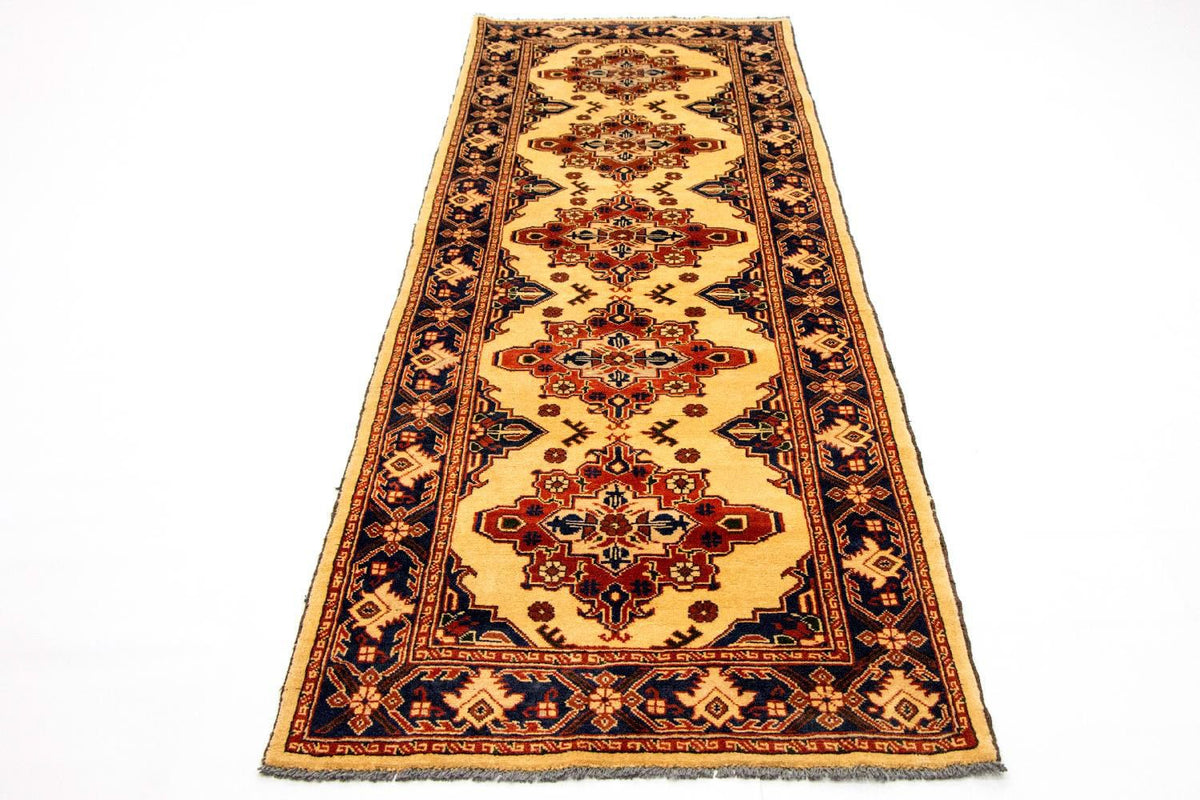 Runner Afghan Rug - Hatschlu - 283 x 86 cm - beige
