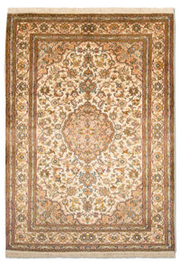 Silk Rug - Kashmir Silk - 184 x 124 cm - beige