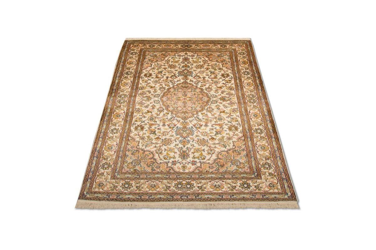 Silk Rug - Kashmir Silk - 184 x 124 cm - beige