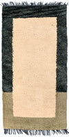 Nepal Rug 70x140cm - Wool Rug - Rectangle / Beige / 70 x 140 cm Rectangle