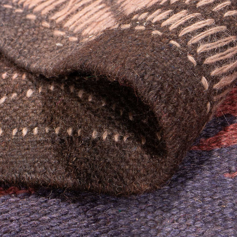 Runner Kelim Rug - Old - 450 x 135 cm - brown